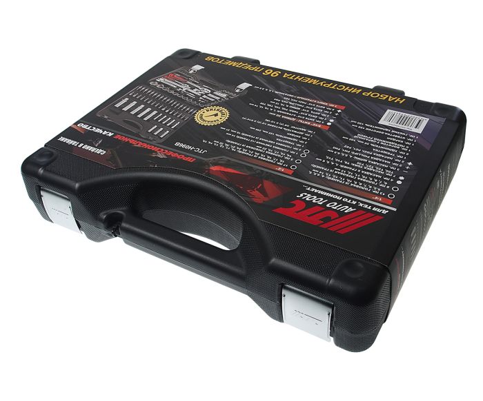 Набор инструментов в кейсе JTC JTC-H096B, 96 предметов, с трещоткой, 1/2", 1/4"