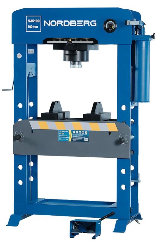 Пресс пневмогидравлический ножной 100 тонн Nordberg PRO N35100, напольный, гаражный