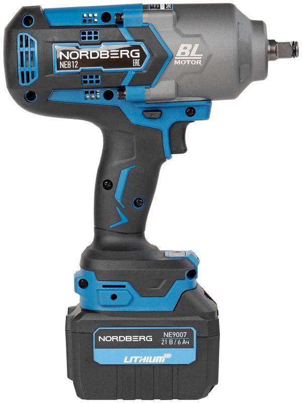 Гайковерт аккумуляторный ударный NORDBERG NE812K, 1/2", 1700 Нм, в кейсе