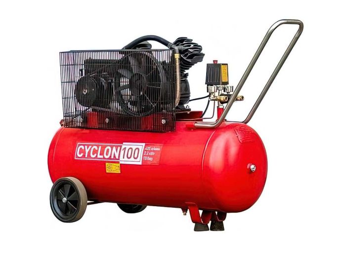 Поршневой компрессор Aurora CYCLON-100 TURBO, ременной привод, масляный, 425 л/мин, 220В
