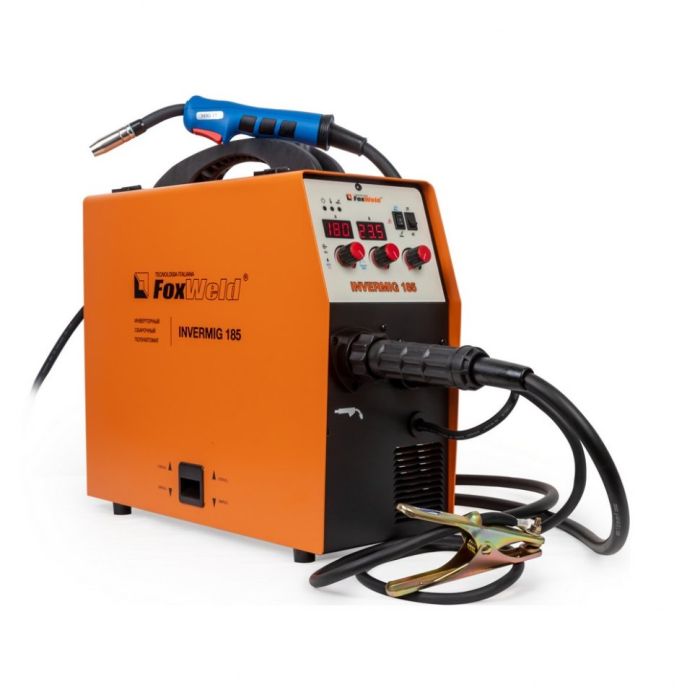 Сварочный инверторный полуавтомат Foxweld INVERMIG 185, MIG/TIG/MMA, 220В