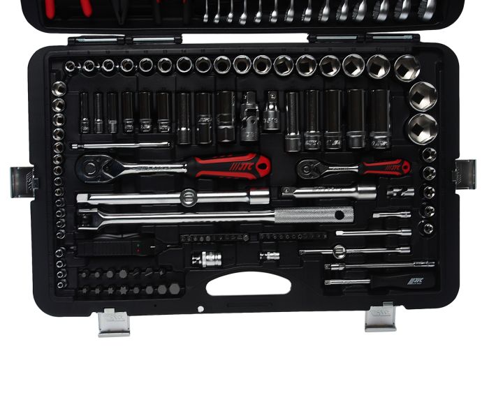 Набор инструментов в кейсе JTC JTC-H145C, 145 предметов, с трещоткой, 1/2", 1/4"