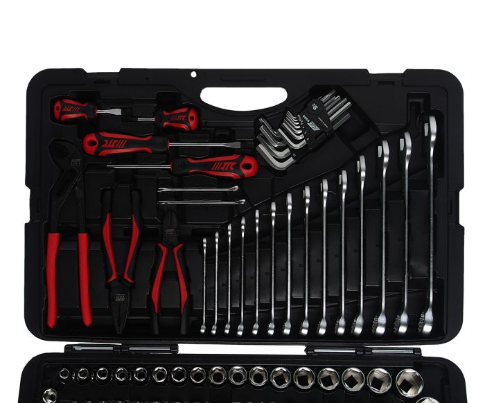 Набор инструментов в кейсе JTC JTC-H145C, 145 предметов, с трещоткой, 1/2", 1/4"