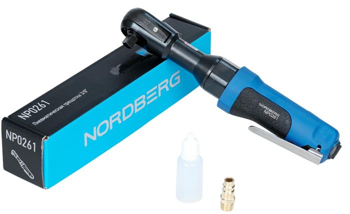Пневмотрещотка угловая NORDBERG NP0261, 3/8", 88 Нм