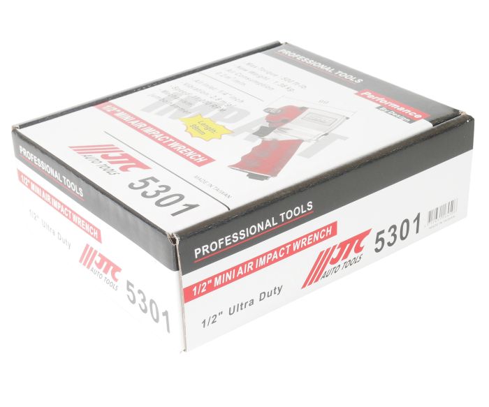 Пневмогайковерт ударный JTC 5301, 1/2", легковой, мини, 678 Нм