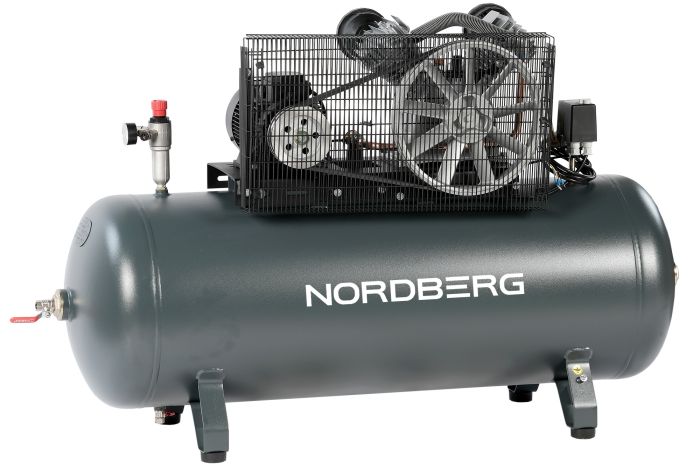 Поршневой компрессор NORDBERG NCP300/690, ременной привод, масляный, 690 л/мин, 380В