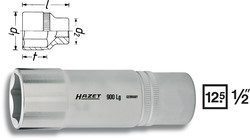 Головка 6-гранная длинная 1/2" 22мм хром-ванадий HAZET 900LG-22