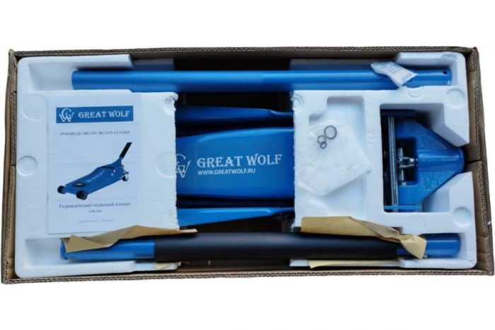 Домкрат подкатной гидравлический 3 тонны Great Wolf GW-030