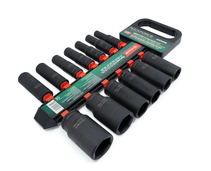 Набор ударных глубоких головок 6-гр. Rock Force RF-4137MPB, 1/2", 10-32мм, 13 пр.