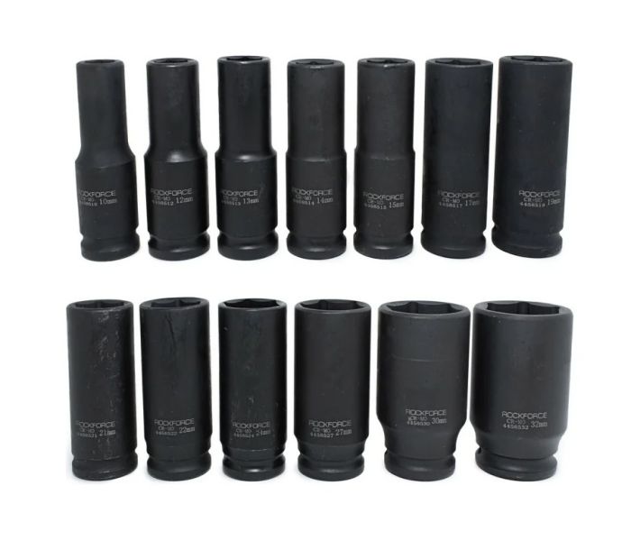 Набор ударных глубоких головок 6-гр. Rock Force RF-4137MPB, 1/2", 10-32мм, 13 пр.