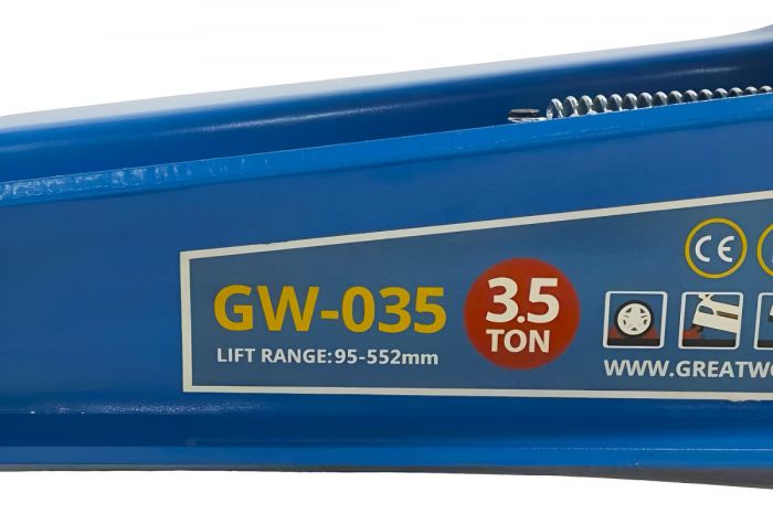 Домкрат подкатной гидравлический 3,5 тонны Great Wolf GW-035, низкопрофильный