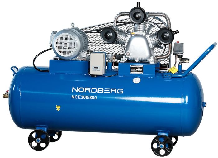 Поршневой компрессор NORDBERG NCE300/800, ременной привод, масляный, 800 л/мин, 380В