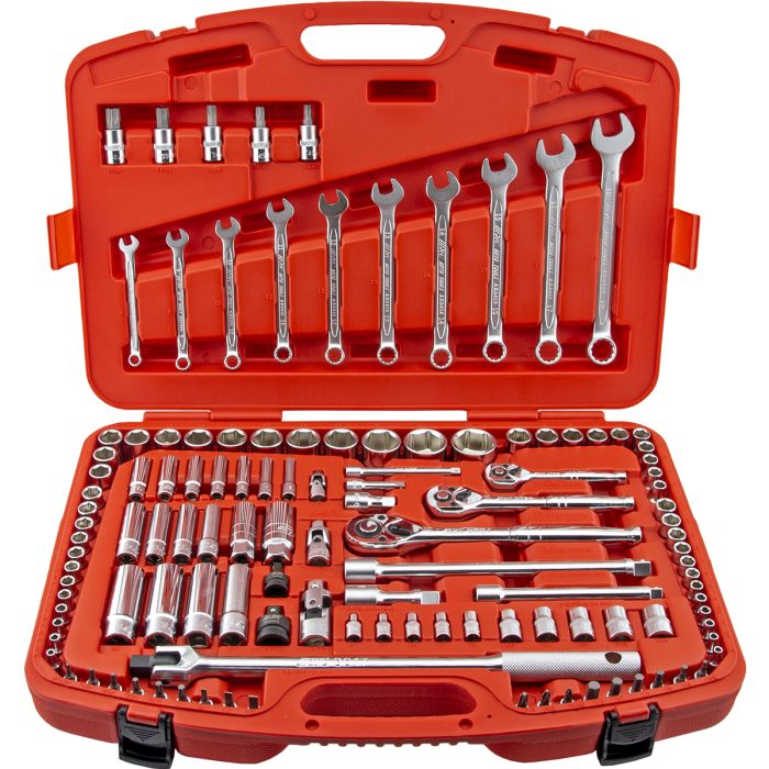 Набор инструментов в кейсе JTC JTC-H123C, 123 предмета, с трещоткой, 1/4", 3/8", 1/2"