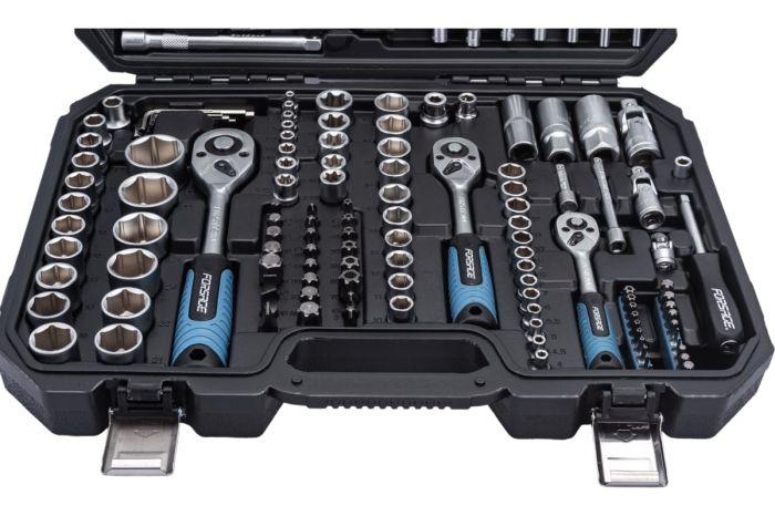 Набор инструментов в кейсе Forsage F-41723-5, 172 предмета, с трещоткой, 1/2", 1/4", 3/8"