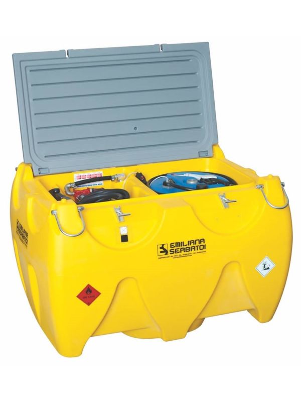 Мини АЗС для дизеля, AdBlue Emiliana Serbatoi Carrytank 900+100, 12B, 40 л/мин, 900л, шланг 4м, авт./мех.пистолет
