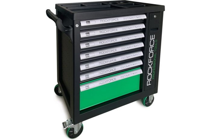 Тележка инструментальная ROCKFORCE RF-55299, закрытая, 7 ящиков