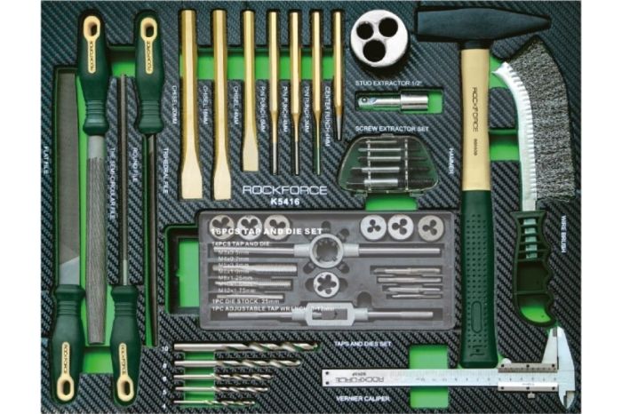 Тележка инструментальная ROCKFORCE RF-55300, закрытая, 7 ящиков, с инструментом 274пр.