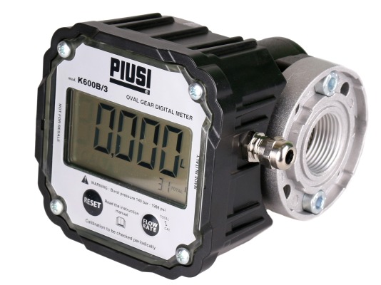 Счетчик дизельного топлива PIUSI K600 B/3 F00492000, электронный, с импульсным выходом, расходомер топлива, 40 л/мин