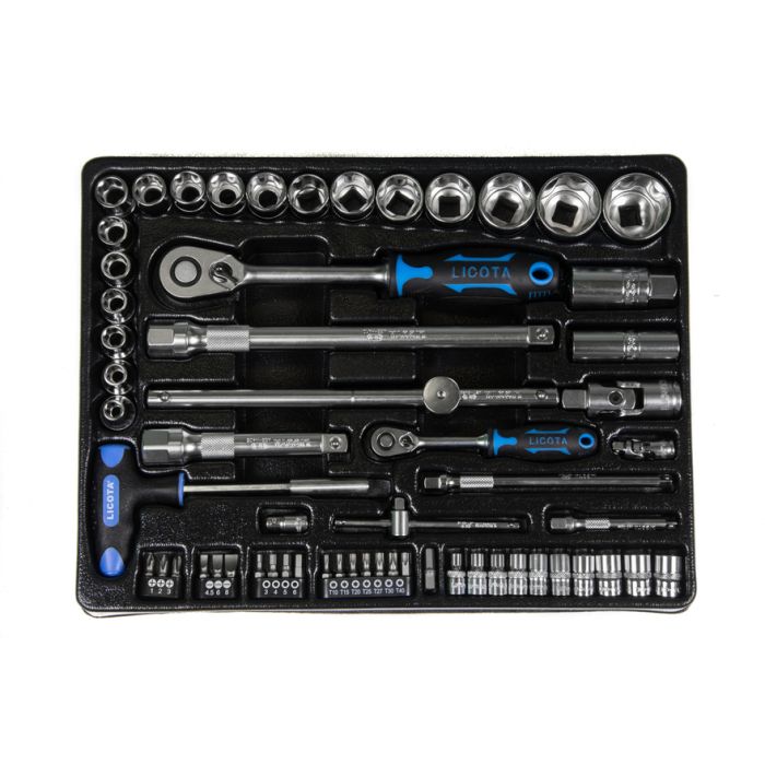 Набор инструментов в ложементе Licota ACK-382001, 60 предметов, 1/2", 1/4"