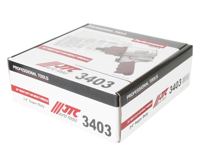 Пневмогайковерт ударный JTC 3403, 3/4", легковой, 1491 Нм