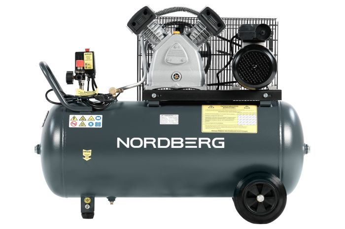 Поршневой компрессор NORDBERG NCP100/420, ременной привод, масляный, 420 л/мин, 380В