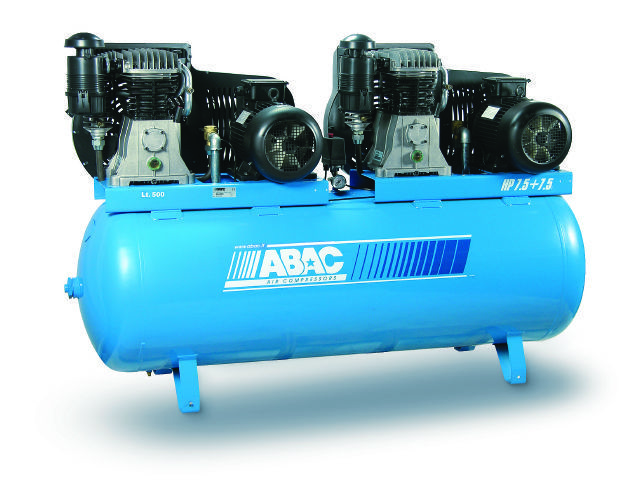 Поршневой компрессор ABAC B7000/500T7,5 TANDEM, ременной привод, масляный, 2056 л/мин, 380В