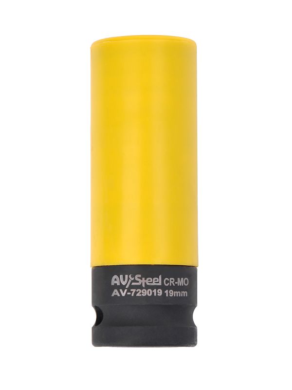 Головка ударная удлиненная тонкостенная AV Steel AV-729019, 6-гр., 1/2", 19мм
