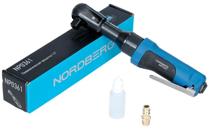 Пневмотрещотка угловая NORDBERG NP0361, 1/2", 88 Нм