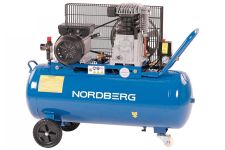 Поршневой компрессор NORDBERG NCE100/480, ременной привод, масляный, 446л/мин, 100л, 220В