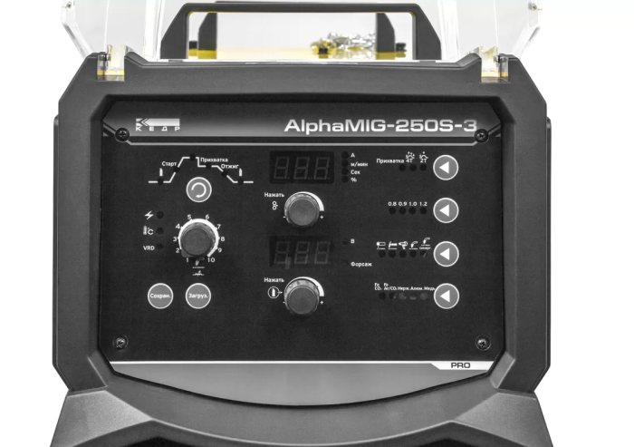 Сварочный инверторный полуавтомат КЕДР ALPHAMIG-250S-3, MIG/MAG, 380В, 250А