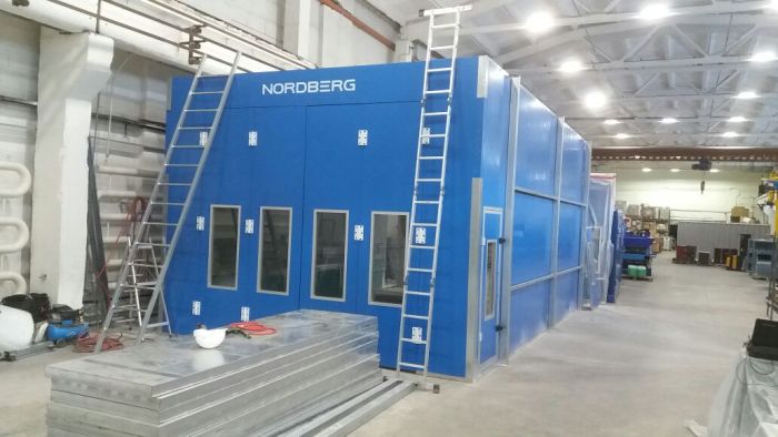 Окрасочно-сушильная камера NORDBERG MEDIO с дизельной горелкой RIELLO
