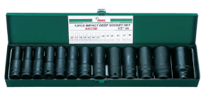 Набор ударных головок длинных Hans 84613M, 1/2", 17-30мм, 13 предметов