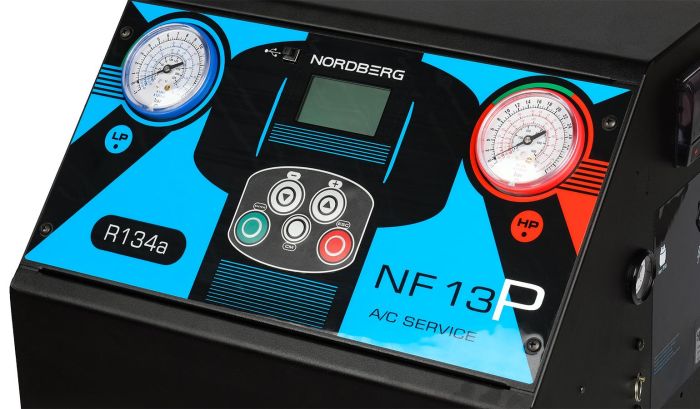 Станция для заправки автокондиционеров NORDBERG NF34NP, автоматическая, 100 л/мин