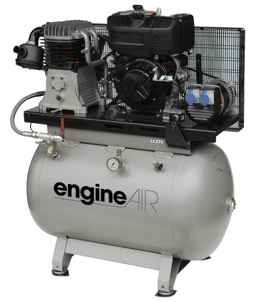 Поршневой компрессор Abac BI EngineAIR B4900/270 7HP, ременной привод, масляный, дизельный, 408 л/мин