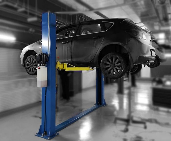 Подъемник двухстоечный автомобильный 4 тонны ROSSVIK T4H, электрогидравлический, 380В