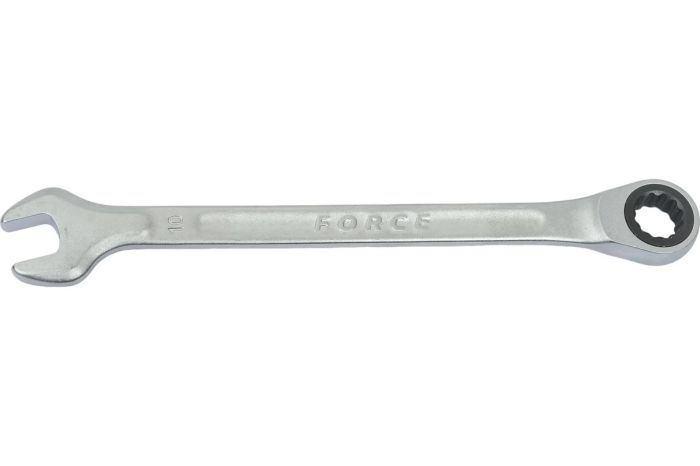 Ключ комбинированный FORCE 75710, с трещоточной петлёй 12гран., 10мм, L=160мм