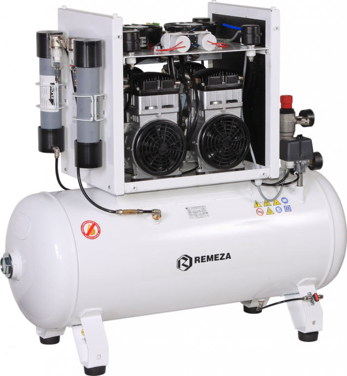 Поршневой компрессор Remeza КМ-100.OLD15ТК, коаксиальный привод, безмасляный, 230 л/мин, 220В