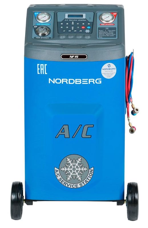 Станция для заправки автокондиционеров NORDBERG NF15, полуавтоматическая, 60 л/мин