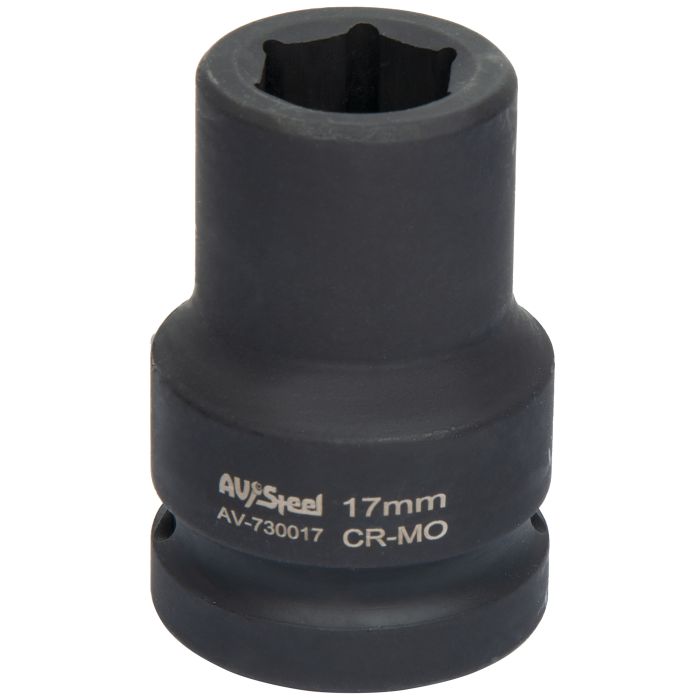 Головка ударная шестигранная AV Steel AV-730017, 3/4", 17мм
