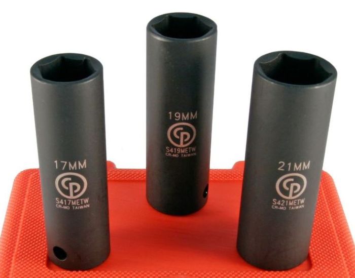 Набор ударных тонкостенных головок Chicago Pneumatic SS413DTW 1/2''
