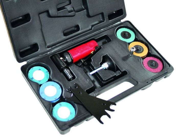 Шлифовальная машинка для снятия заусенцев Chicago Pneumatic CP875 Kit в кейсе, 6 мм, 22500 об/мин