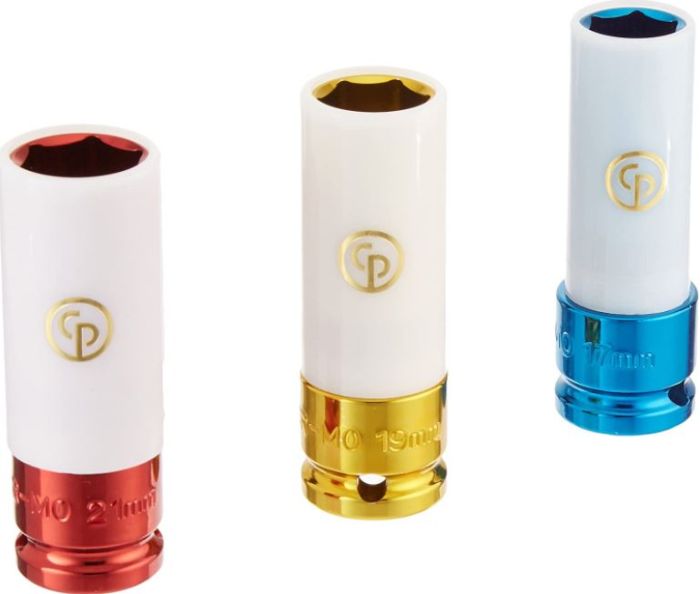 Набор ударных тонкостенных головок с пластиковой защитой Chicago Pneumatic SS413WP, 1/2"