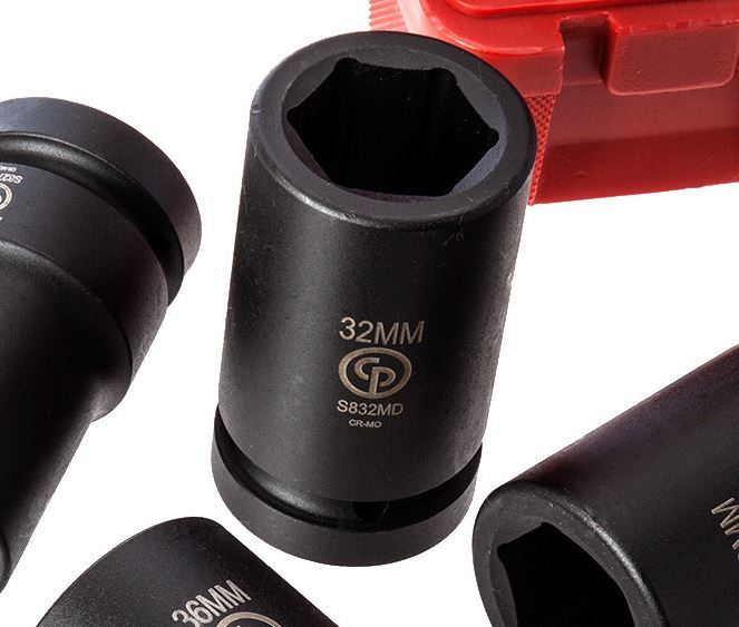 Набор ударных головок глубоких Chicago Pneumatic SS814D, 1"