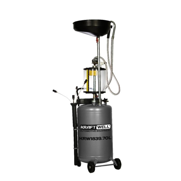 Установка для сбора масла/антифриза Kraftwell KRW1839.70L, 70 литров