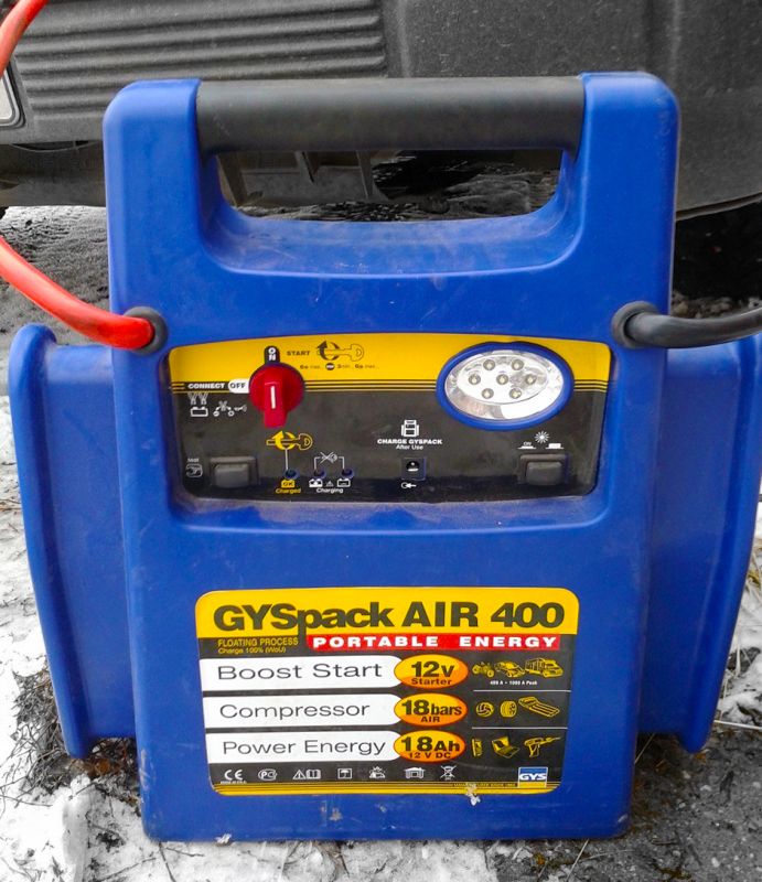 Пусковое устройство GYS Gyspack AIR 400, автономное, 12В, 480А, с компрессором