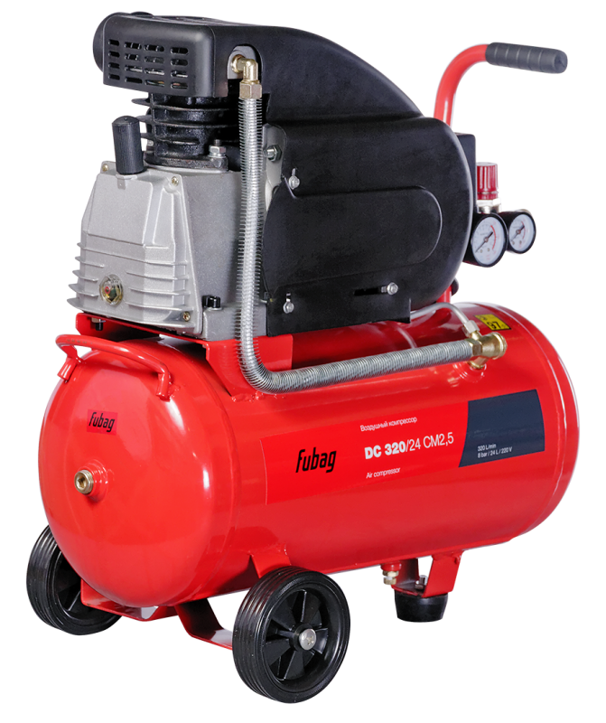 Поршневой компрессор FUBAG DC 320/24 CM2.5, коаксиальный привод, масляный, 320 л/мин, 220В