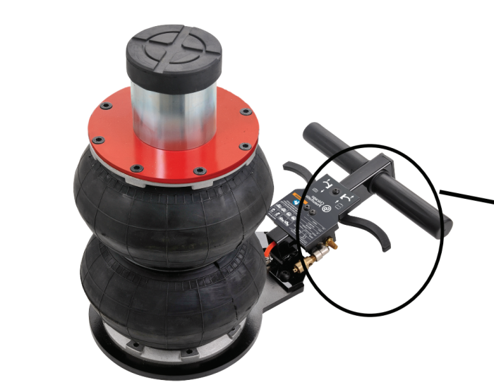 Домкрат подкатной пневматический 2 тонны Chicago Pneumatic CP88222, надувной, автомобильный, двухсекционный