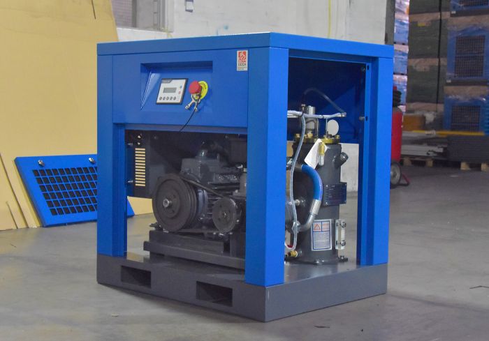 Винтовой компрессор KraftMachine KM11-10рВ-500, ременной привод, 10 бар, IP23, 1500л/мин, 500л