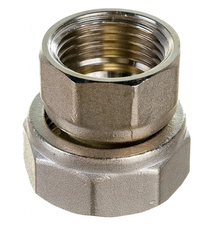 Полусгон VALTEC BH VTr.614.N.0504, 3/4"F х 1/2"F, прямой с накидной гайкой
