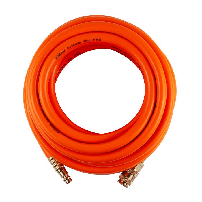 Шланг пневматический PVC с фитингами AV Steel AV-700210, 8x14 мм, бухта 10м